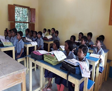 Primary school that was successfully Constructed by Jamia Charity at Murshidabad, West Bengal